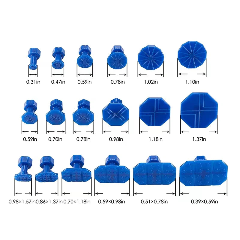 Auto Hail Pit Removal Repair Tools, Kit Extrator de plástico, Quente, Vários tamanhos de ventosa