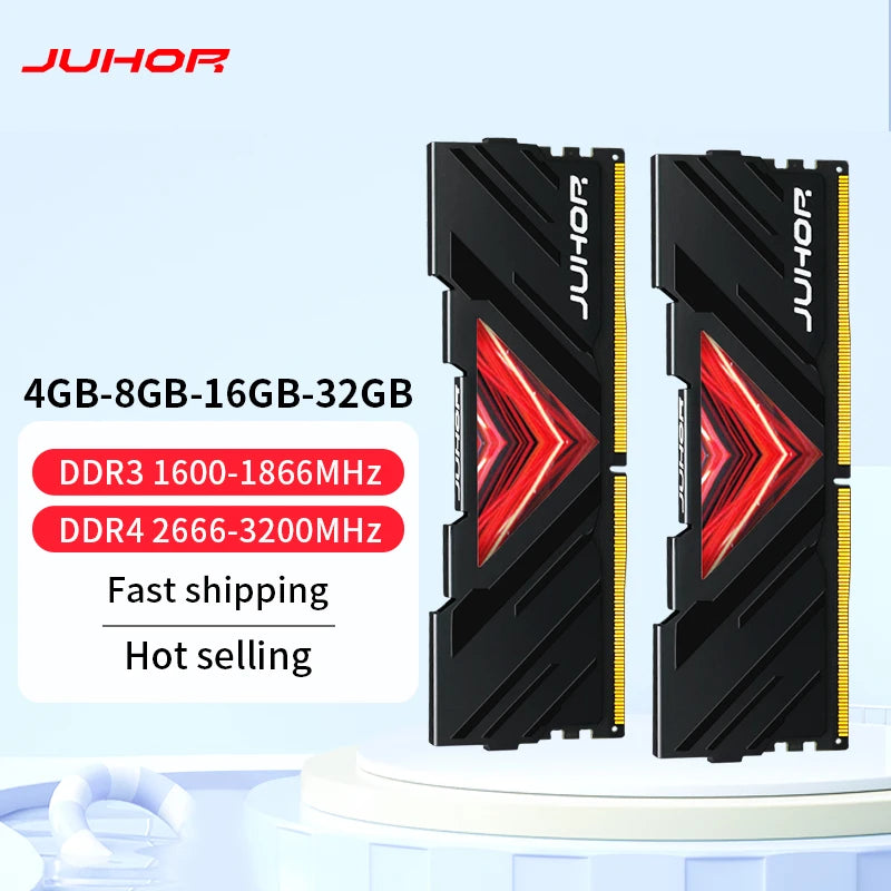 JUHOR-Udimm Dimm Desktop Memory, DDR3, 8 GB, 4 GB, 1866 MHz, 1333 MHz, 1600MHz, DDR4, 8 GB, 16 GB, 32 GB, 2666 MHz, 3200MHz