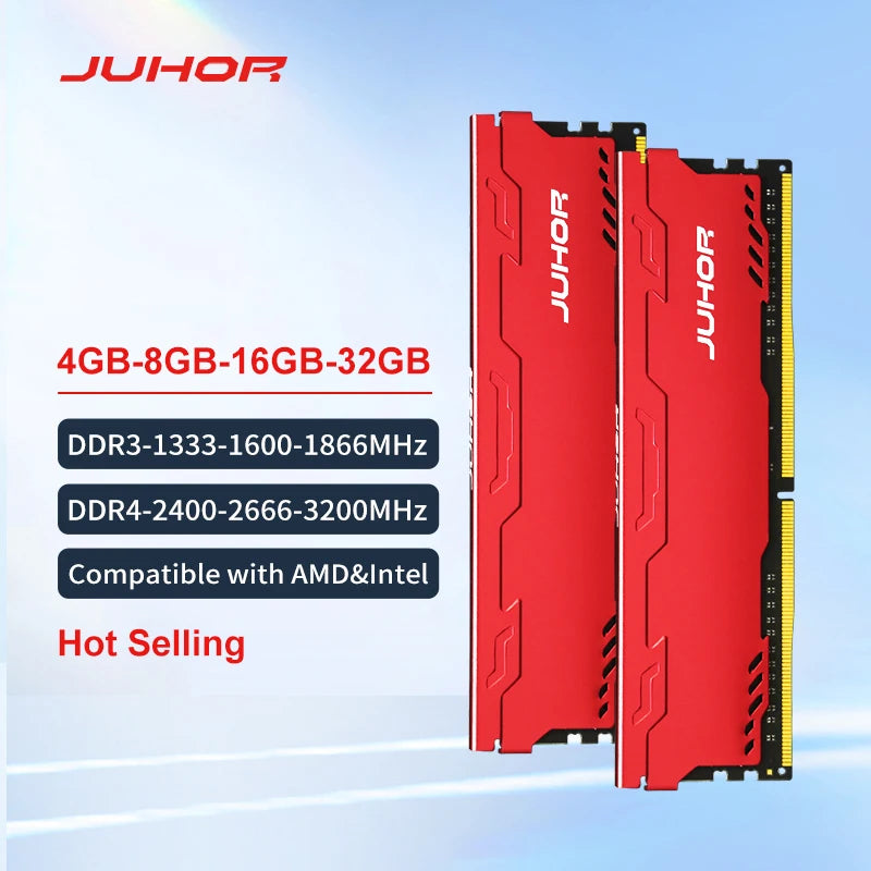 JUHOR-Udimm Dimm Desktop Memory, DDR3, 8 GB, 4 GB, 1866 MHz, 1333 MHz, 1600MHz, DDR4, 8 GB, 16 GB, 32 GB, 2666 MHz, 3200MHz