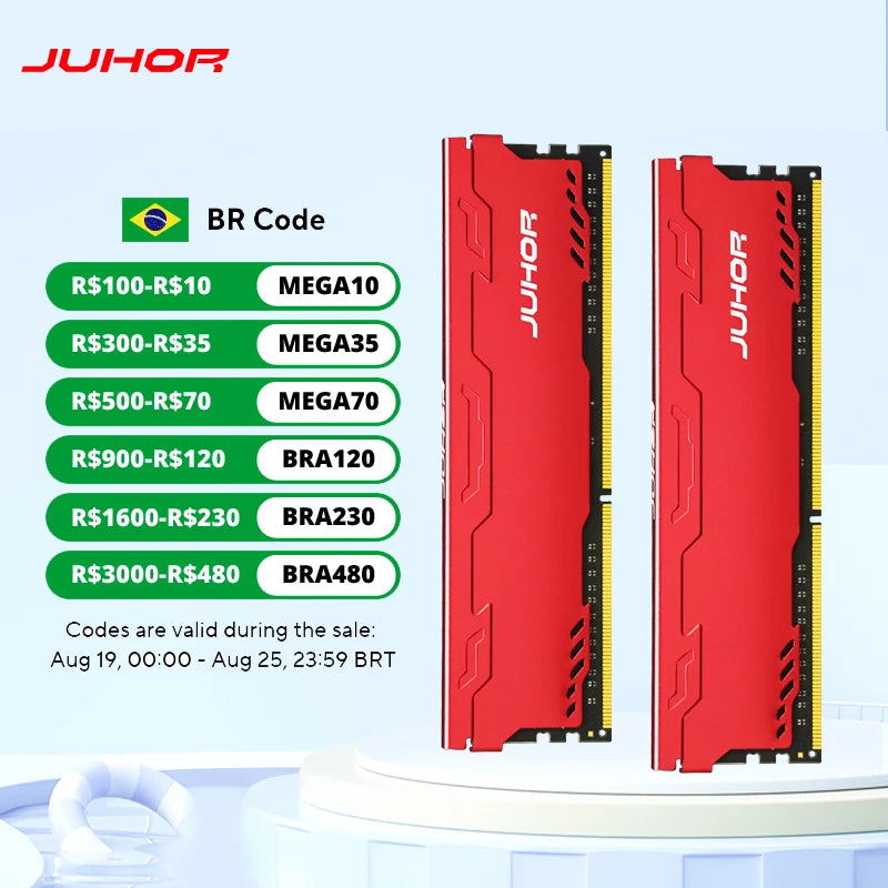 JUHOR-Udimm Dimm Desktop Memory, DDR3, 8 GB, 4 GB, 1866 MHz, 1333 MHz, 1600MHz, DDR4, 8 GB, 16 GB, 32 GB, 2666 MHz, 3200MHz