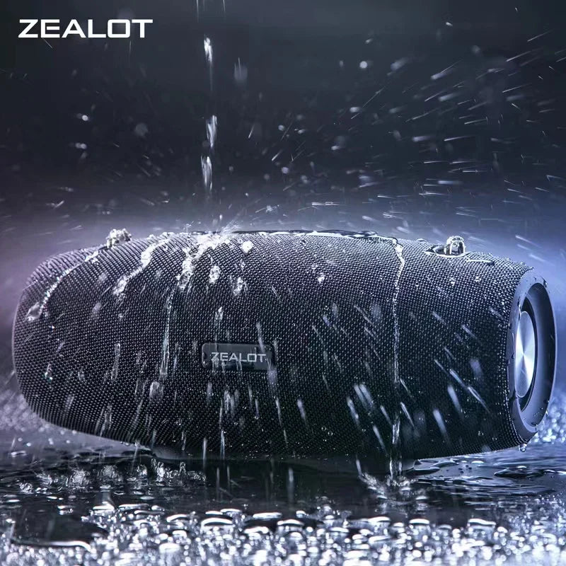 Zealot-S67 Alto-falante sem fio com alça de ombro, ao ar livre, impermeável, alto-falante portátil com alto Stero, baixo crescen